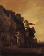 Philips Wouwerman A Rider Conversing with a Peasant china oil painting reproduction